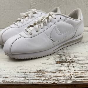Nike Cortez Basic White Leather Shoes Mens Size 13, OG Casual Sneakers